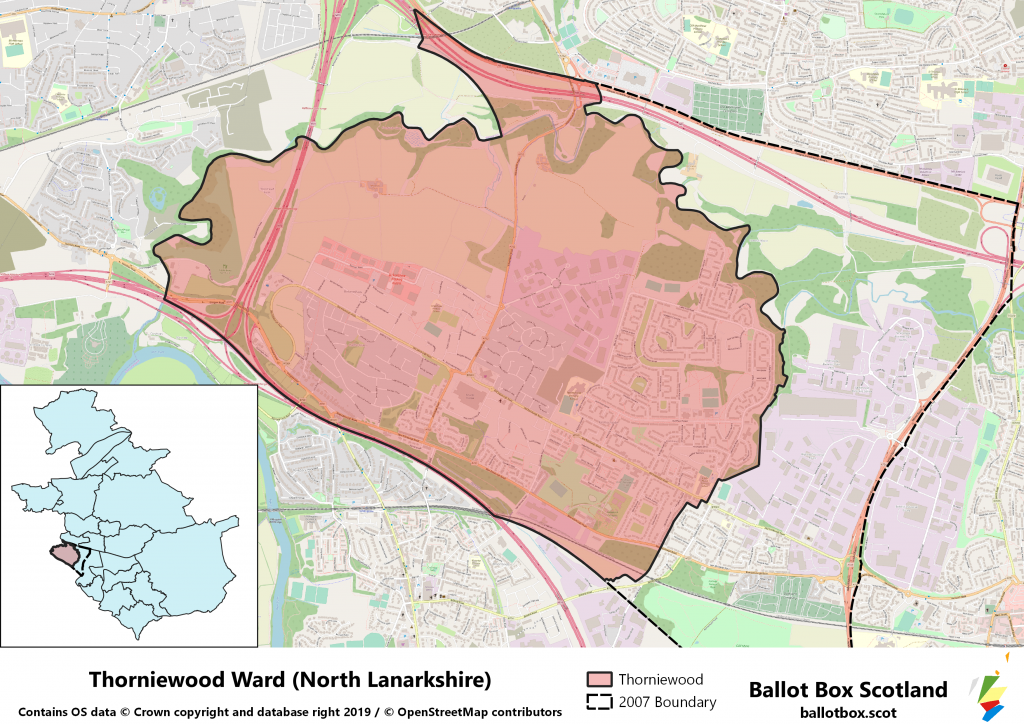 Map of Thorniewood Ward