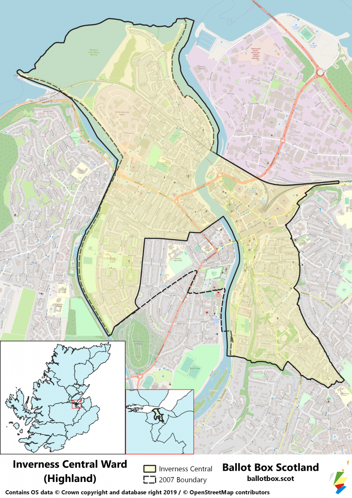 Map of Inverness Central Ward