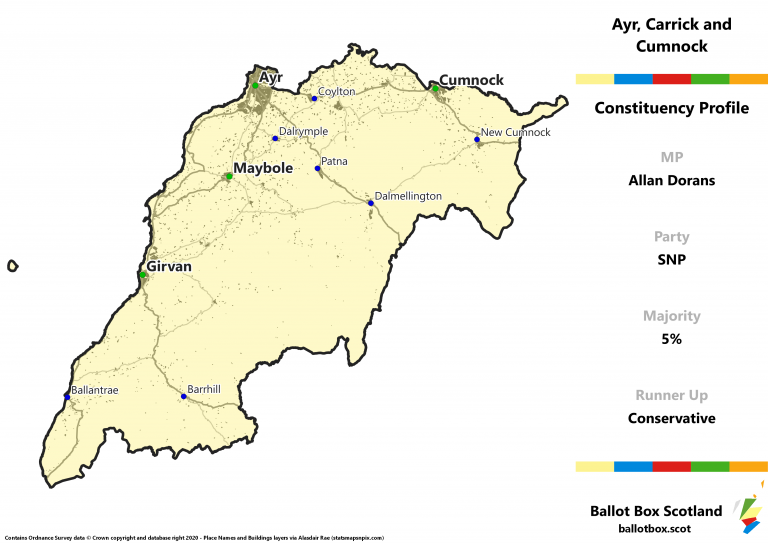 Ayr, Carrick and Cumnock Constituency Map