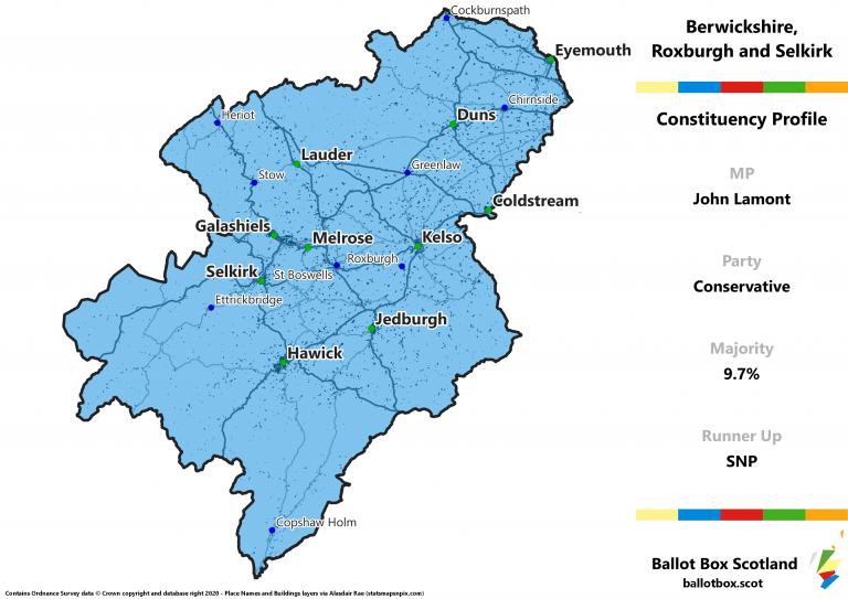 Berwickshire, Roxburgh and Selkirk Constituency Map