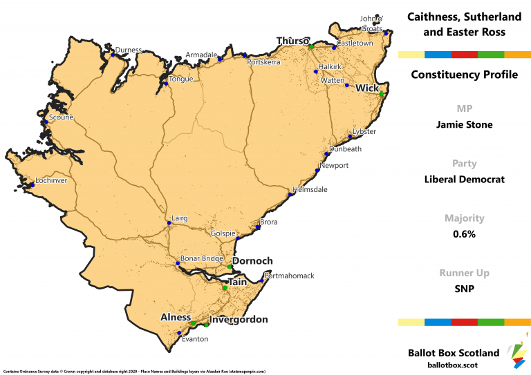Caithness, Sutherland and Easter Ross Constituency Map