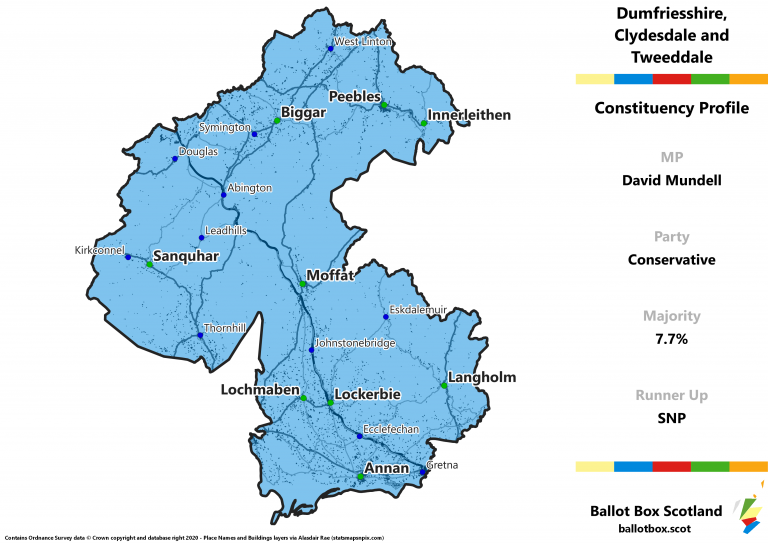 Dumfriesshire, Clydesdale and Tweeddale Constituency Map