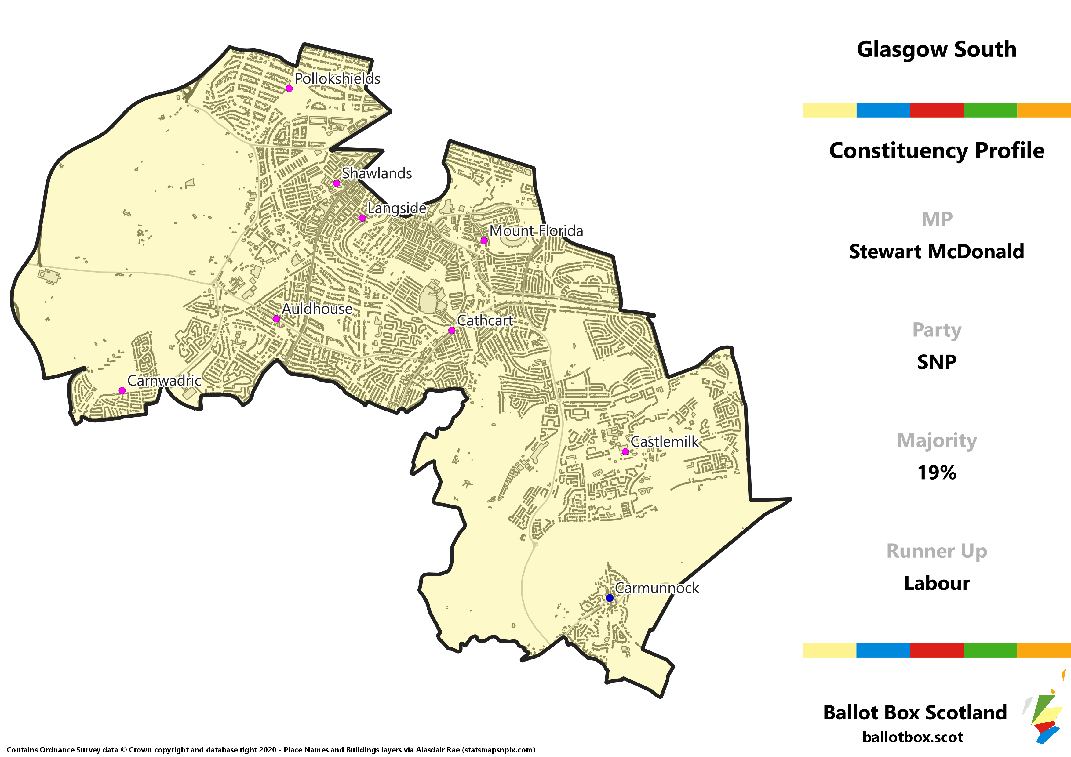 Glasgow South Constituency Map 