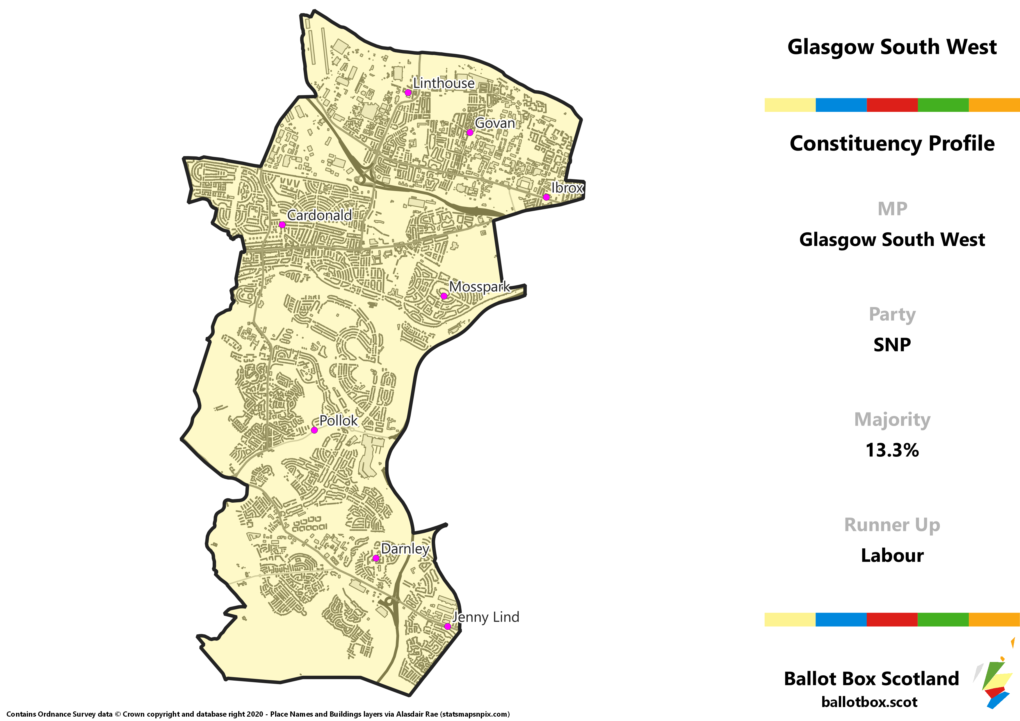 Glasgow South West Constituency Map - Ballot Box Scotland.