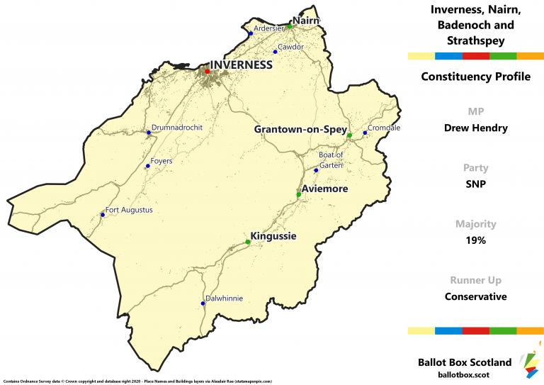 Inverness, Nairn, Badenoch and Strathspey Constituency Map