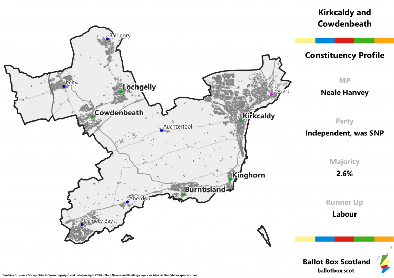Kirkcaldy and Cowdenbeath Constituency Map