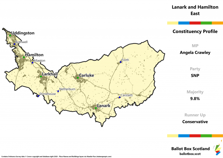 Lanark and Hamilton East Constituency Map