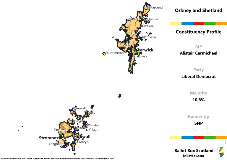 Orkney and Shetland Constituency Map