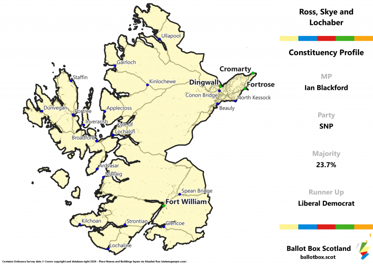 Ross, Skye and Lochaber Constituency Map