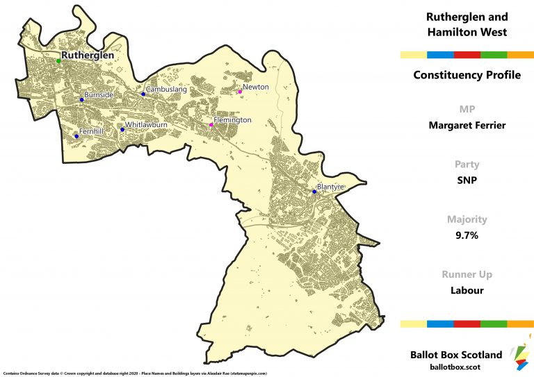 Rutherglen and Hamilton West Constituency Map