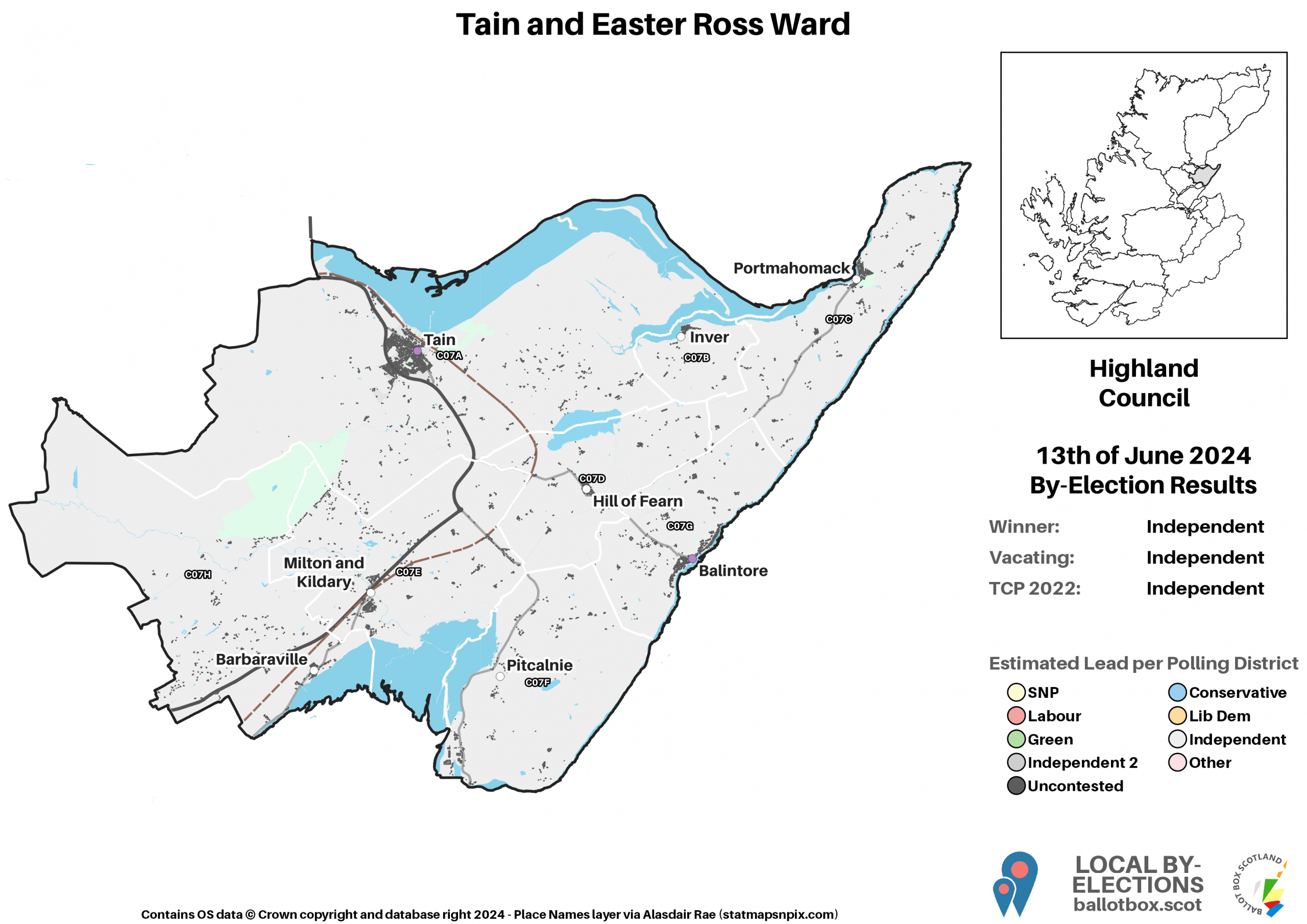 By-Election Result: Tain and Easter Ross (2024)