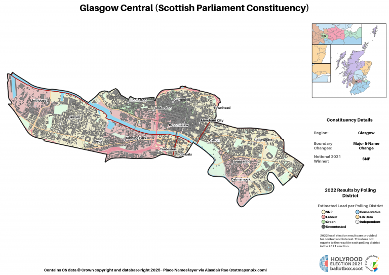 Glasgow - Glasgow Central New Constituency Map 2021