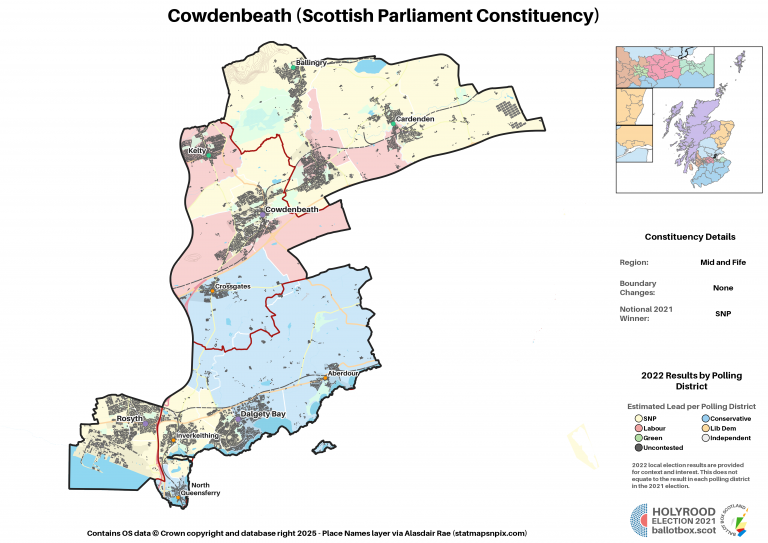 Mid and Fife - Cowdenbeath New Constituency Map 2021