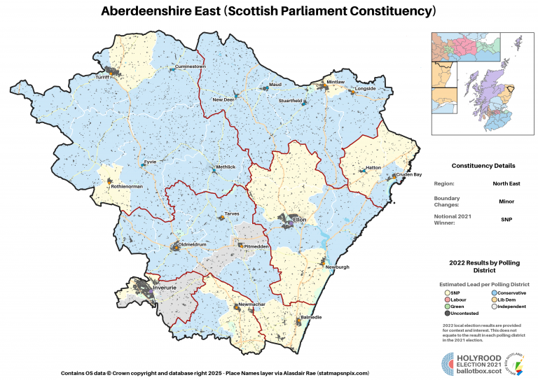 North East - Aberdeenshire East New Constituency Map 2021