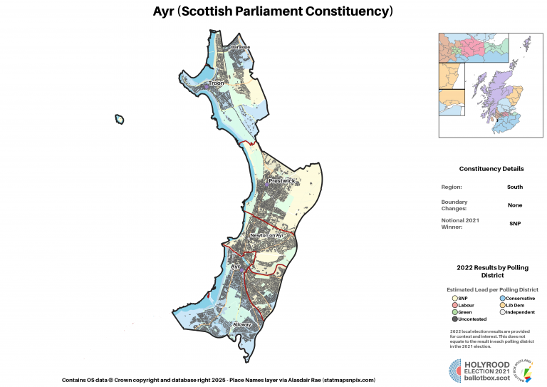 South - Ayr New Constituency Map 2021