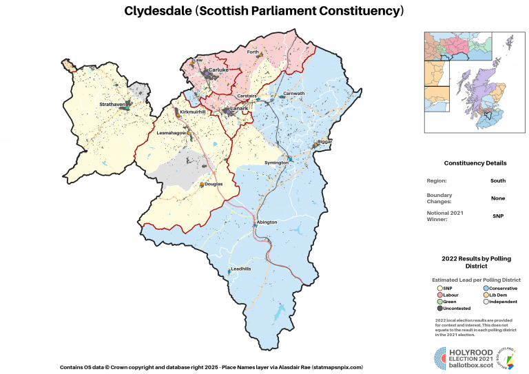 South - Clydesdale New Constituency Map 2021