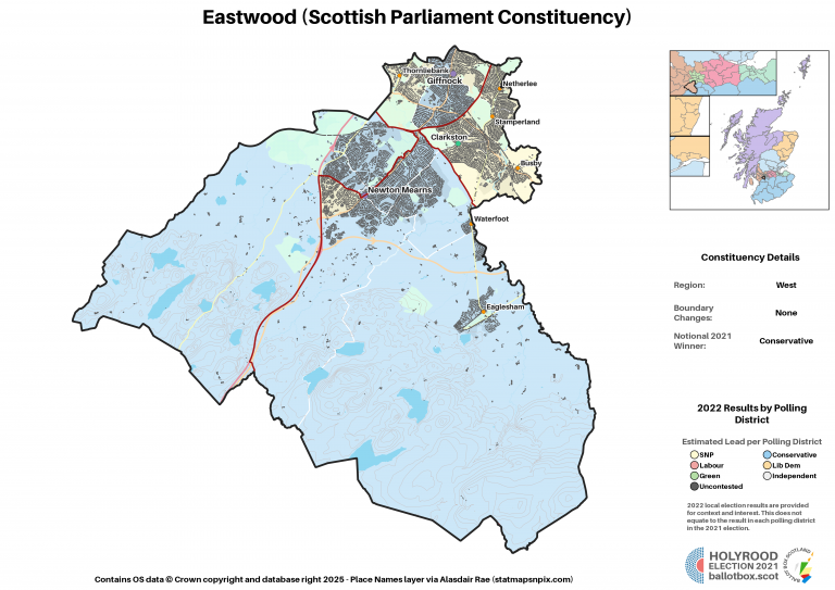 West - Eastwood New Constituency Map 2021