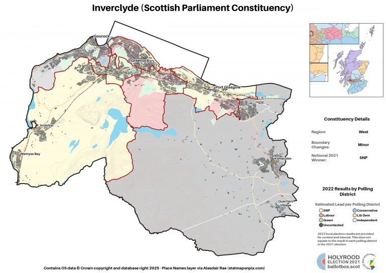 West - Inverclyde New Constituency Map 2021