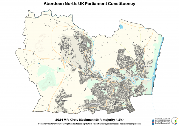 Aberdeen North Constituency Map 2024