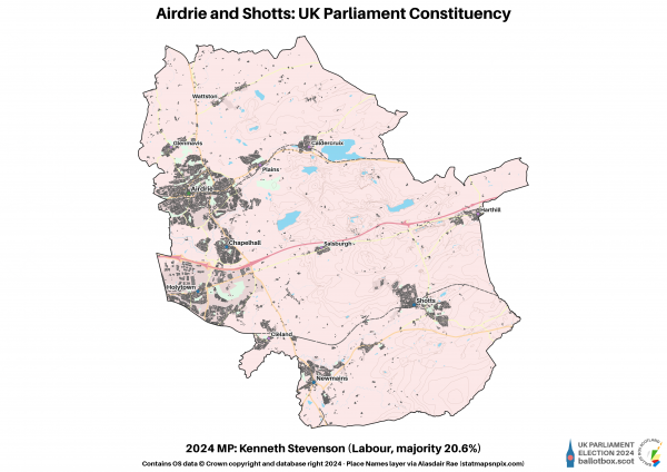 Airdrie and Shotts Constituency Map 2024