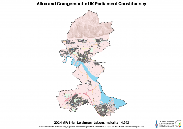 Alloa and Grangemouth Constituency Map 2024