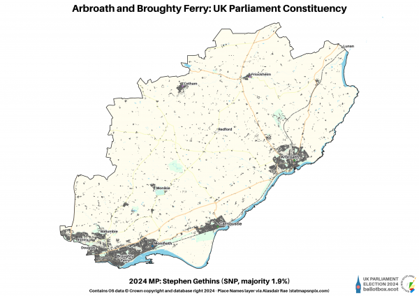 Arbroath and Broughty Ferry Constituency Map 2024
