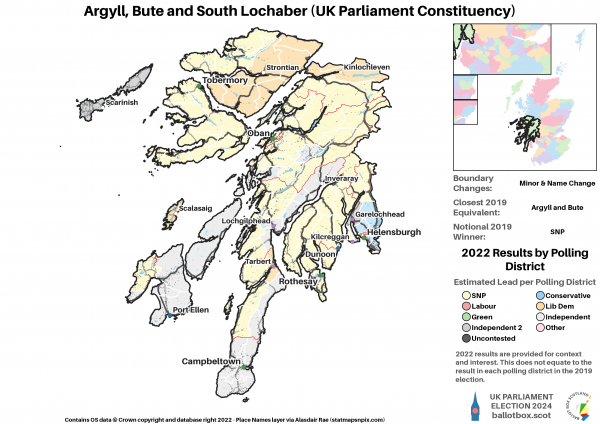 Argyll, Bute and South Lochaber GE19-24