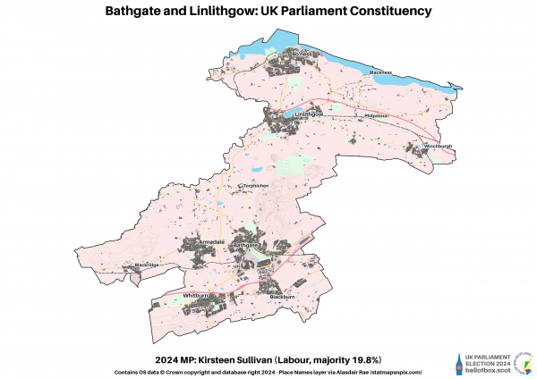 Bathgate and Linlithgow Constituency Map 2024