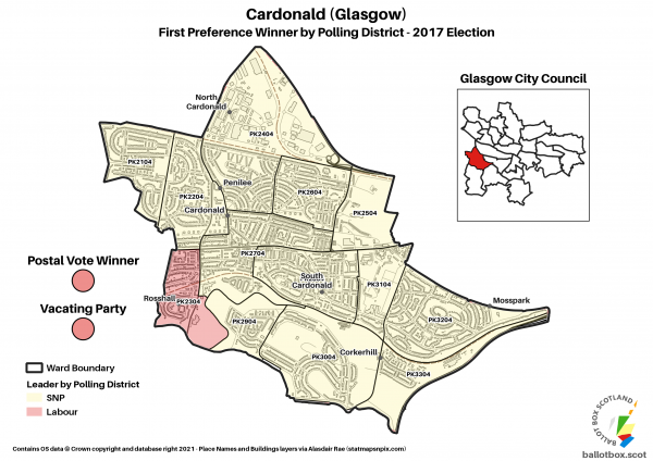 Cardonald Ward Map 2017