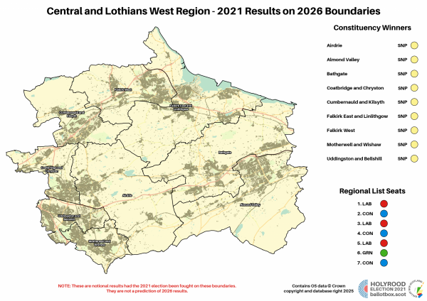 Central and Lothians West - New Region Map 2021