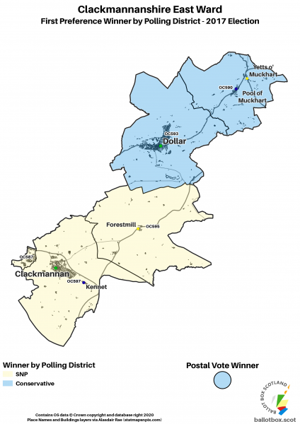 Clackmannanshire East 2017 Polling Districts Map