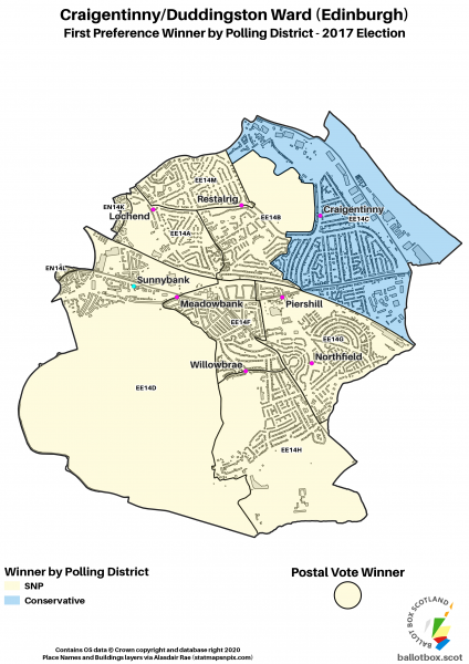 Craigentinny Duddingston 2017 Polling Districts Map
