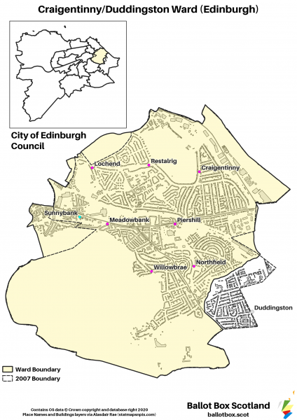 Craigentinny Duddingston Ward Map