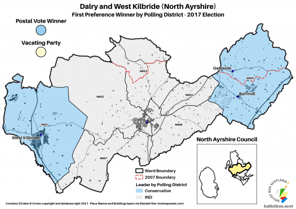 Dalry and West Kilbride Ward Map 2017