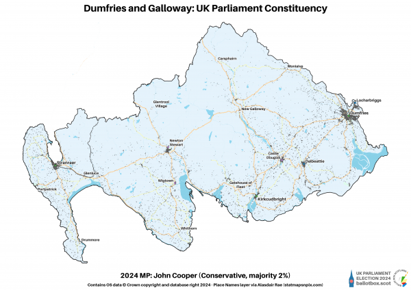 Dumfries and Galloway Constituency Map 2024