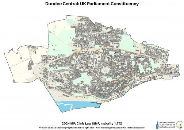 Dundee Central Constituency Map 2024