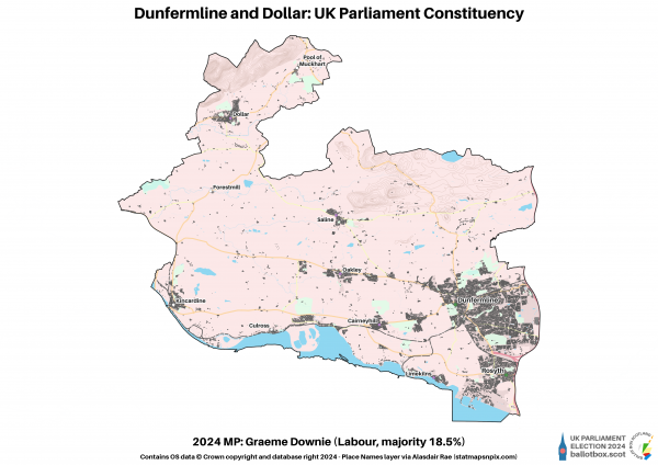 Dunfermline and Dollar Constituency Map 2024