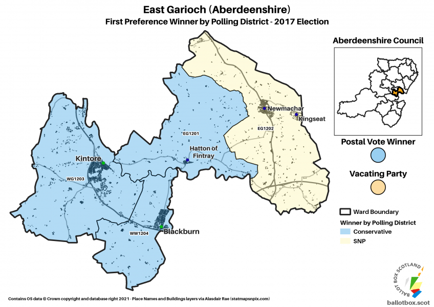 East Garioch Ward Map 2017