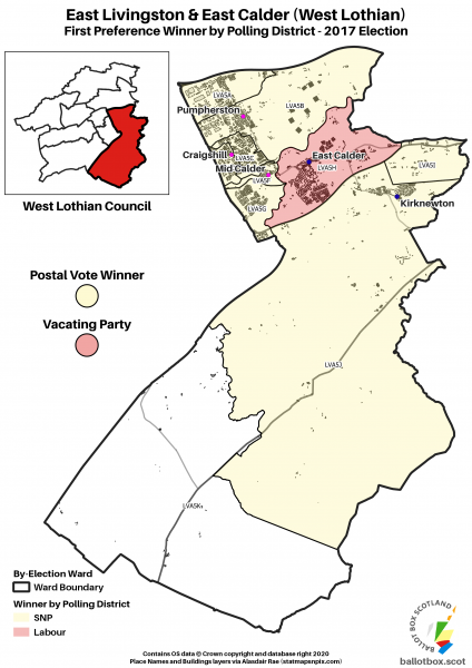 East Livingston and East Calder Ward Map 2017