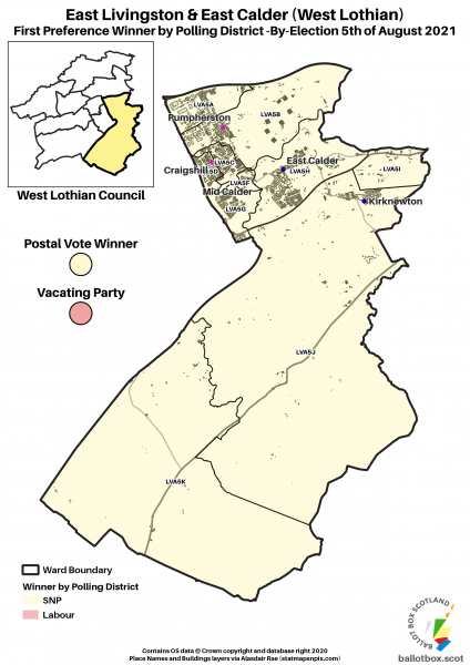 East Livingston and East Calder Ward Map