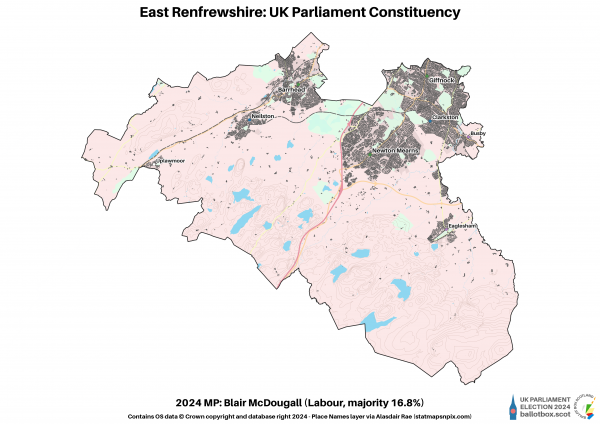 East Renfrewshire Constituency Map 2024