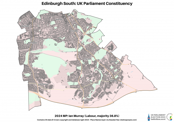 Edinburgh South Constituency Map 2024