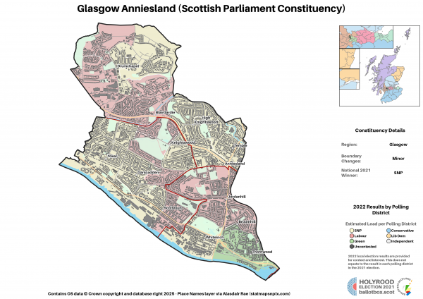 Glasgow - Glasgow Anniesland New Constituency Map 2021