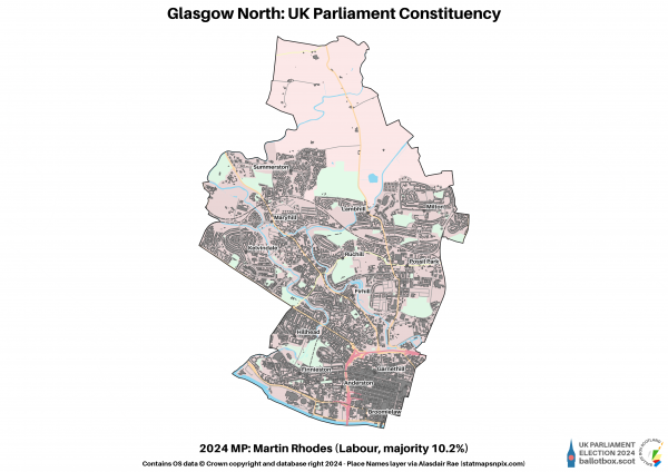 Glasgow North Constituency Map 2024
