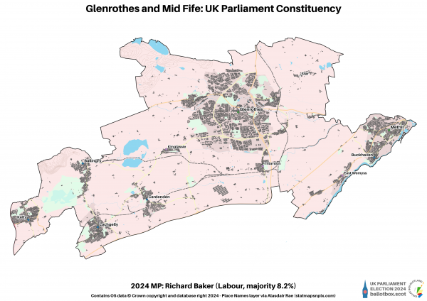 Glenrothes and Mid Fife Constituency Map 2024