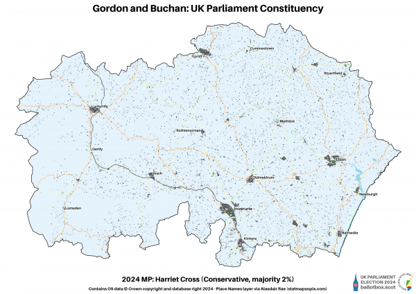 Gordon and Buchan Constituency Map 2024