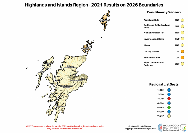 Highlands and Islands - New Region Map 2021