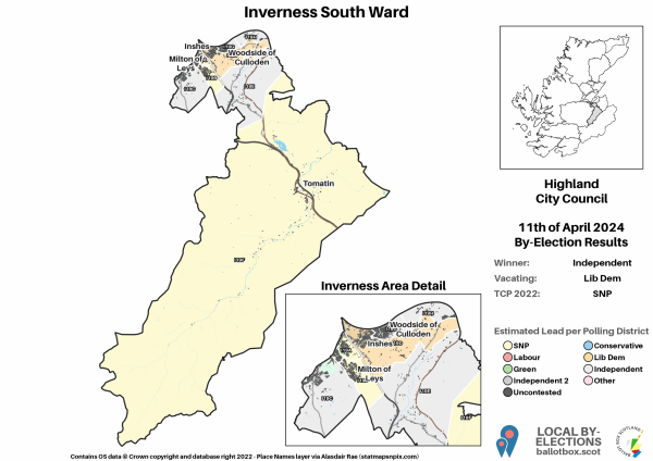Inverness South Ward Map BE
