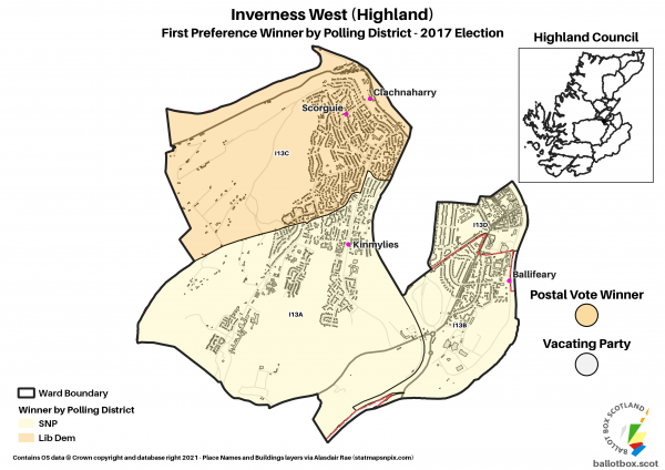 Inverness West Ward Map 2017