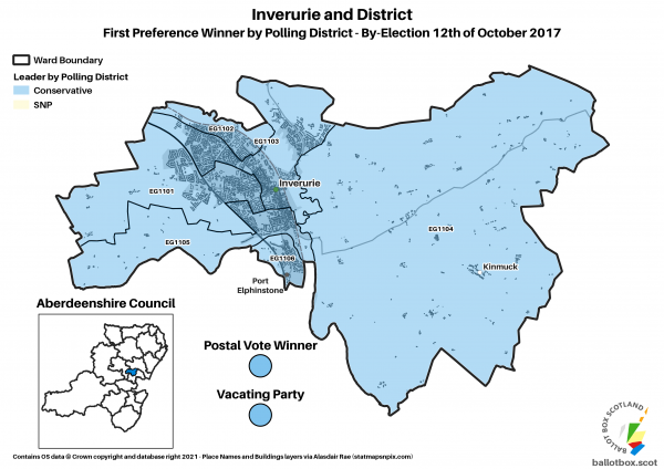 Inverurie and District Ward Map 2017 By Election